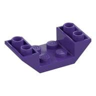Brick Sloped Inverted 45° 4 x 2 Double with 2 x 2 Recessed em Roxo escuro