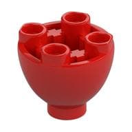 Brick Round 2 x 2 x 1 1/3 Inverted em Vermelho