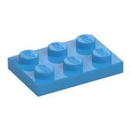 Plate 2 x 3 em Celeste escuro