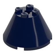 Cone 4 x 4 x 2, Axle Hole [Plain] em Azul escuro