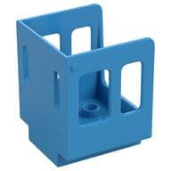 Duplo Train Cabin 3 x 3 x 3 1/2 Large Side Windows [Plain] em Celeste escuro