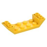 Brick Sloped Inverted 45° 6 x 2 Double with 2 x 4 Recessed em Amarelo