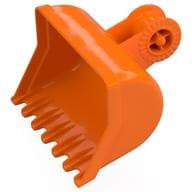 Duplo Front End Loader Bucket with Locking Ring - 7 Teeth em Laranja