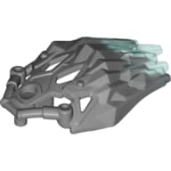 Large Figure Armor, Crystal with Marbled Trans-Light Blue Pattern em Prata fosco