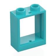 Window 1 x 2 x 2 Flat Front em Celeste médio