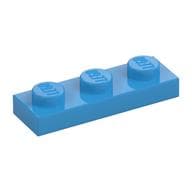 Plate 1 x 3 em Celeste escuro