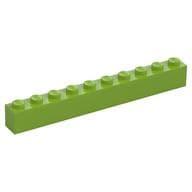 Brick 1 x 10 em Verde-limão