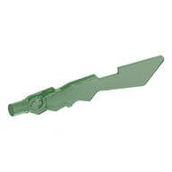 Weapon Sword with Jagged Edges and Marbled White Pattern em Verde translúcido