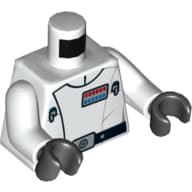 Torso, Jacket with Wide Lapel, Rank Badge, Belt Print (Director Krennic), White Arms, Black Hands