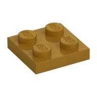 Plate 2 x 2 em Dourado perolado