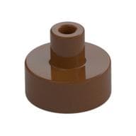 Tile Special Round 1 x 1 with Hollow Bar em Marrom avermelhado