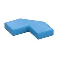 Tile Special 2 x 2 Corner with Cut Corner - Facet em Celeste escuro
