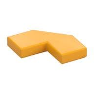 Tile Special 2 x 2 Corner with Cut Corner - Facet em Laranja vivo claro