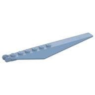 Hinge Plate 1 x 12 Locking with Angled Side Extensions and Tapered Ends, 7 Teeth em Azul areia