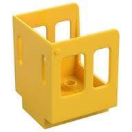 Duplo Train Cabin 3 x 3 x 3 1/2 Large Side Windows [Plain] em Amarelo