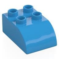Duplo Brick 2 x 3 with Curved Top em Celeste escuro