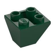 Brick Sloped Inverted 45° 2 x 2 Double Convex em Verde escuro