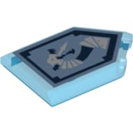 Tile Special 2 x 3 Pentagonal with Nexo Power Shield Print - Iron Dragon