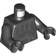 Torso, Imperial Death Trooper Armor Print, Black Arms and Hands
