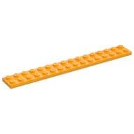 Plate 2 x 16 em Laranja vivo claro