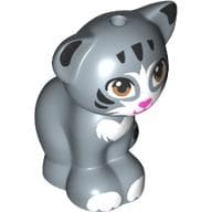 Animal, Cat, Sitting with Medium Nougat Eyes, Dark Pink Nose and Black and White Patches (Chico) Print