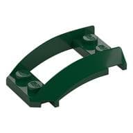 Wheel Arch, Curved Wedge 4 x 3 with 2 x 2 Opening and 4 Studs em Verde escuro