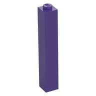 Brick 1 x 1 x 5 with Solid Stud em Roxo escuro
