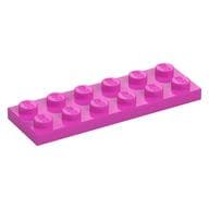 Plate 2 x 6 em Rosa escuro