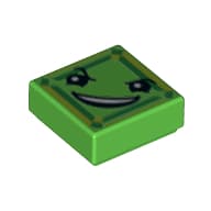 Tile 1 x 1 with Kryptomites Diamond-shaped Face Print