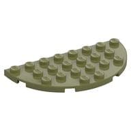 Plate Round Half 4 x 8 em Verde oliva
