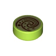 Tile Round 1 x 1 with Pounamu Stone Print
