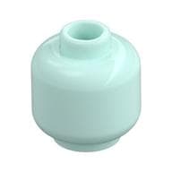 Minifig Head [Plain] [Hollow Stud] em Água-marinha claro
