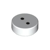Tile Round 1 x 1 with 2 Small Black Circles