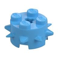 Brick Round 2 x 2 Special with Spikes em Azul médio