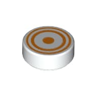 Tile Round 1 x 1 with Concentric Circles Print