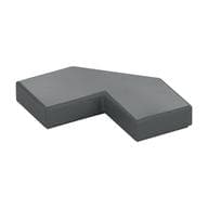 Tile Special 2 x 2 Corner with Cut Corner - Facet em Cinza azulado escuro