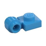 Plate Special 1 x 1 with Clip Light, Bar Hole [Thick Ring] em Celeste escuro