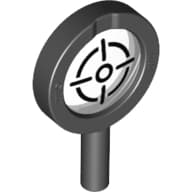 Equipment Magnifying Glass with Thick Frame and Solid Handle with Trans-Clear Lens with Target Aim Print
