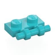 Plate Special 1 x 2 Side Handle [Free Ends] em Celeste médio