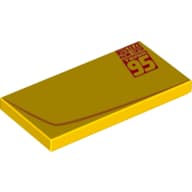 Tile 2 x 4 with Red Line and 95 Print Right