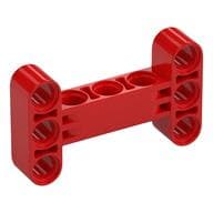 Technic Beam 3 x 5 Thick [90° Offset Centre Beam Holes] em Vermelho