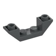 Brick Sloped Inverted 45° 4 x 1 Double with 1 x 2 Recessed em Cinza azulado escuro