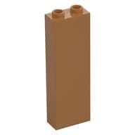 Brick 1 x 2 x 5 with Hollow Studs em Nougat médio