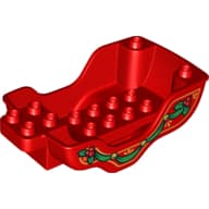 Duplo Horse Carriage Base with Green Ribbon Print