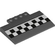 Brick Curved 5 x 8 x 2/3 with Checkered Print