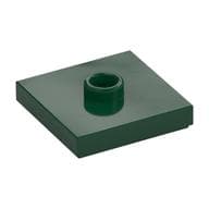 Plate Special 2 x 2 with Groove and Center Stud (Jumper) em Verde escuro