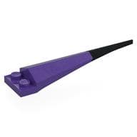 Plate Special 1 x 2 with Angular Extension and Flexible Black Tip em Roxo escuro