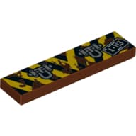 Tile 1 x 4 with Bumper numberplate A-113 Print