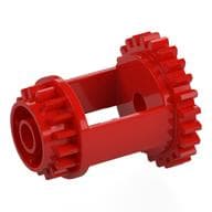 Technic Gear Differential, 24 -16 Tooth with Clutch on Both Sides em Vermelho