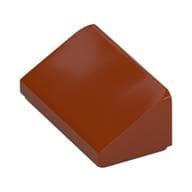 Brick Sloped 30° 1 x 2 x 2/3 em Laranja escuro